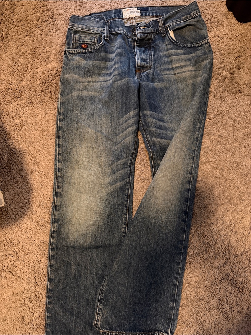Energie Men's Relaxed Jeans in Medium Blue Wash